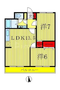 ウインズフジ【3階】の間取り