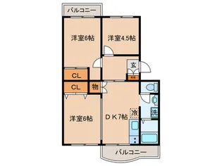 サンモール吉田【4階】の間取り