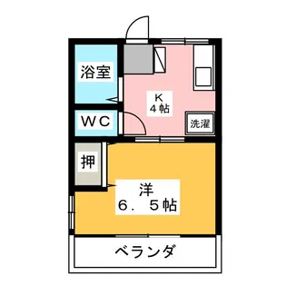 コーポ稚児の宮【2階】の間取り