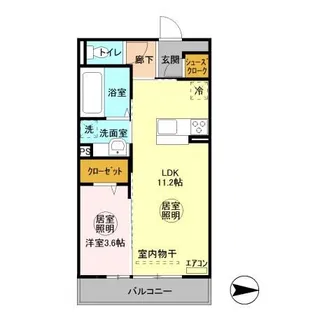 プラムマハール【2階】の間取り