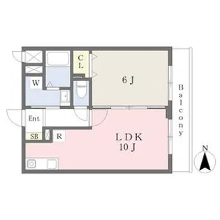アルバ志賀本通【2階】の間取り