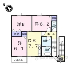 エメシャンブル1【2階】の間取り
