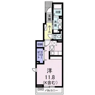 グランツ雅B【1階】の間取り