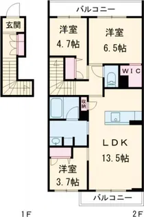 シャーメゾン豊岡【2階】の間取り