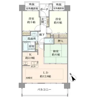 クレストフォルム武蔵小杉【5階】の間取り