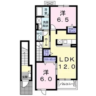 レフレールB【2階】の間取り