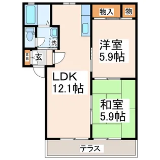 フレグランス【1階】の間取り