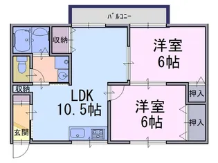 奈良県大和高田市中三倉堂1【アパート】の間取り