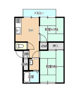 2DKの間取り画像