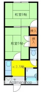 アークヒルズフクモト3【2階】の間取り