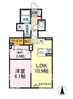 東京都世田谷区野沢4【アパート】の間取り