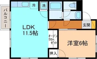 コーポS2【2階】の間取り