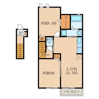 ローズガーデン TK【2階】の間取り