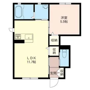 ストーリア【1階】の間取り