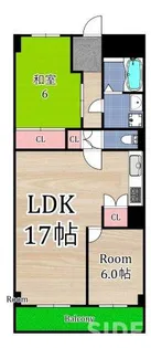 日商岩井京橋ハイツ【5階】の間取り