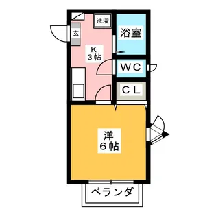 ヴィラ材木座【2階】の間取り