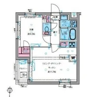 ジェノヴィア四谷三丁目グリーンヴェール【1階】の間取り