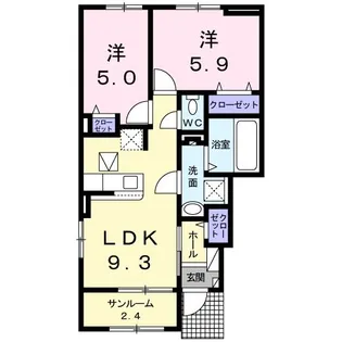 ブリーズ R【1階】の間取り