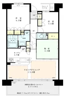 京急シティ多摩川【6階】の間取り