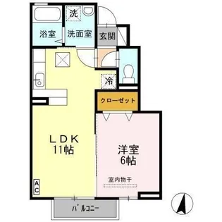 サンスクエア A【1階】の間取り