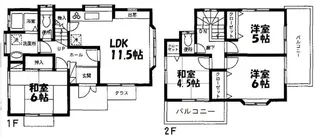 千葉県千葉市中央区道場南1【一戸建】の間取り