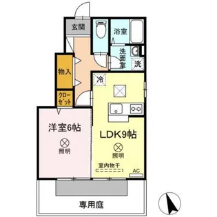 フィオリ トゥーラ【1階】の間取り