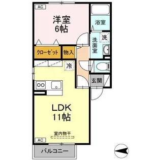 セジュール・アンテ【1階】の間取り