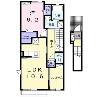 K‘s ル・クープル IX【2階】の間取り