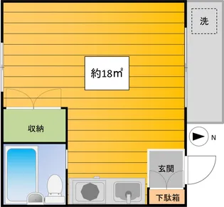 池之端グリーンハイツ【4階】の間取り