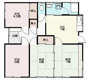 福島県いわき市若葉台1【一戸建】の間取り