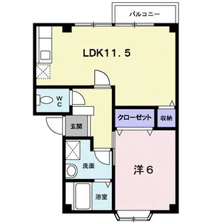 新潟県新発田市城北町2【アパート】の間取り