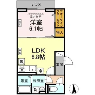 D Paina 旭町【1階】の間取り
