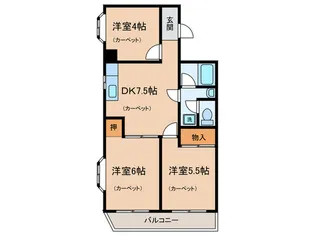 リバ-サイドシテイ【4階】の間取り