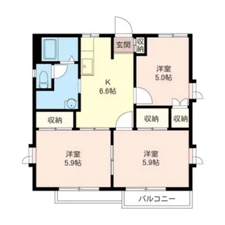 ヒルズ藤塚 C【2階】の間取り