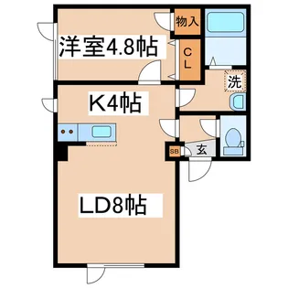 シティハイムロベリア【2階】の間取り
