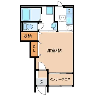岐阜県岐阜市六条片田1【アパート】の間取り