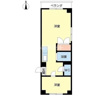 熊谷朝日第二ハイツ【5階】の間取り