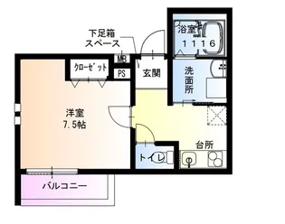 フジパレス西湊I番館【1階】の間取り