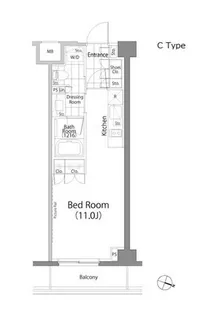 パークハビオ笹塚【4階】の間取り