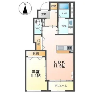 センチュリーカーサII【1階】の間取り