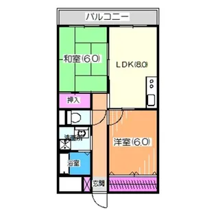 シャルム香ヶ丘【4階】の間取り