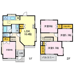 愛知県豊橋市東幸町字大山【一戸建】の間取り