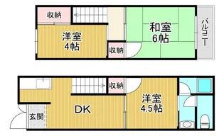 大阪府大阪市城東区野江3【一戸建】の間取り