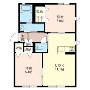 プレステージ・ヴィラ・サムズ B【1階】の間取り