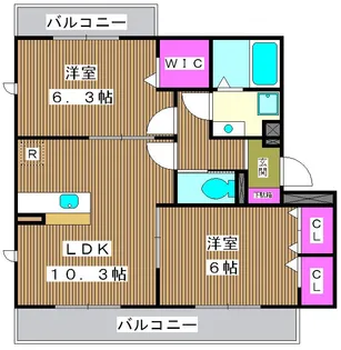fraise【3階】の間取り