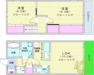 raffine fleur 2 A棟【2階】の間取り