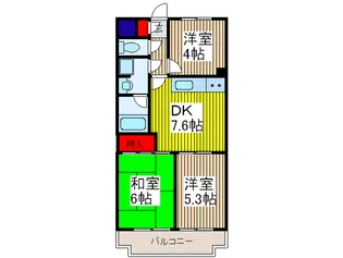 ロ-ヤルパレス西浦和【4階】の間取り