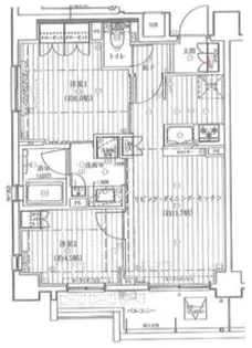 リュエル川崎パラッツオ【2階】の間取り