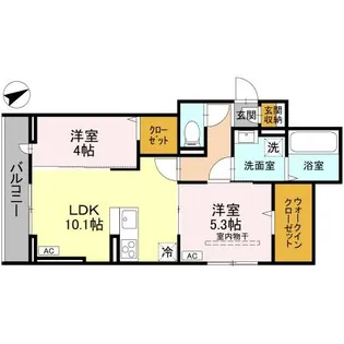 埼玉県越谷市東柳田町【アパート】の間取り