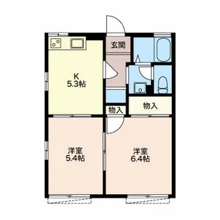 フローラルアベニュー【1階】の間取り